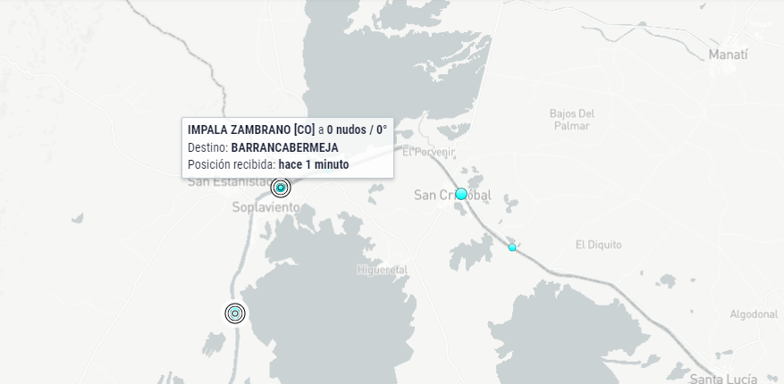 Cinco remolcadores están paralizados cerca de Soplaviento y San Cristóbal.