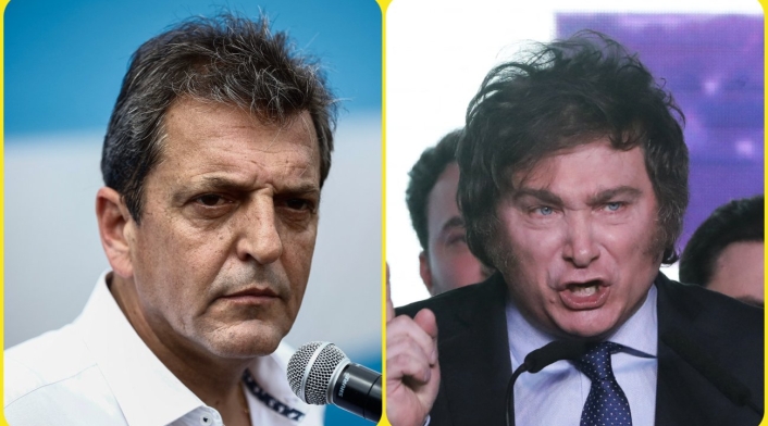 Sergio Massa y Javier Milei